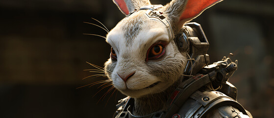 Cyborg Rabbit - obrazy, fototapety, plakaty