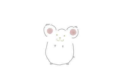 Fototapeta premium かわいいげっ歯類のイラスト