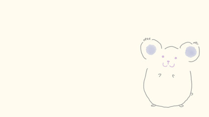 可愛いネズミのイラスト