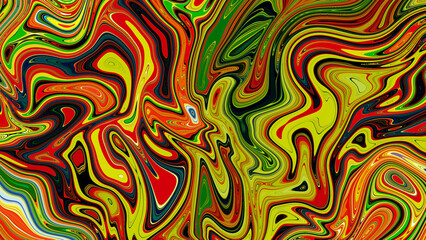 Abstract  colorfulflow of liquid paints in mix art background