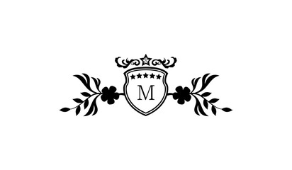 Luxury Flower Leaves Logo M