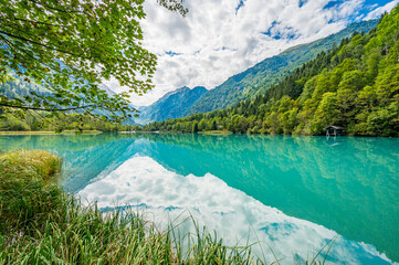 Alps and natural lake
