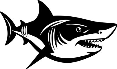 Obraz premium Shark | Minimalist and Simple Silhouette - Vector illustration