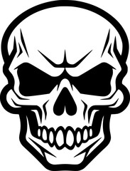 Skull | Black and White Vector illustration