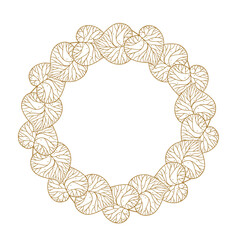 Autumn leaves frame on the white background. Vector illustration.