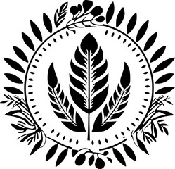 Boho | Black and White Vector illustration