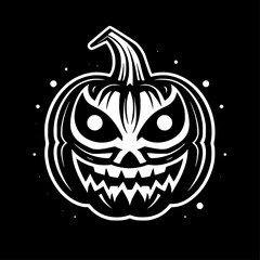 Halloween - Black and White Isolated Icon - Vector illustration