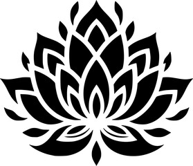 Lotus Flower - High Quality Vector Logo - Vector illustration ideal for T-shirt graphic