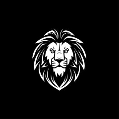 Lion - Minimalist and Flat Logo - Vector illustration