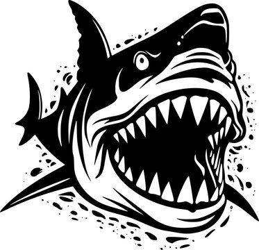 recommend clip art: Shark | Minimalist and Simple Silhouette - Vector illustration