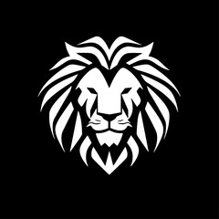 Obraz premium Lion | Black and White Vector illustration