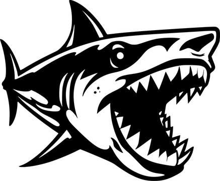recommend clip art: Shark | Minimalist and Simple Silhouette - Vector illustration