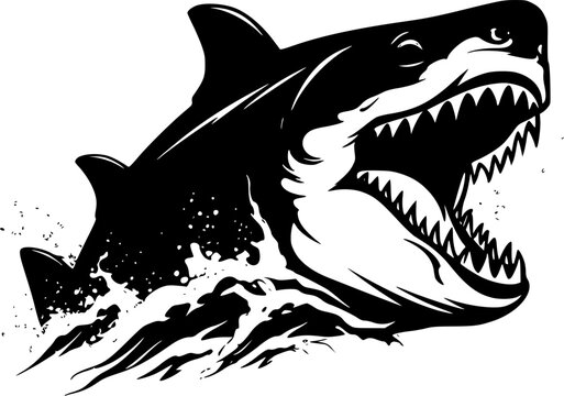 recommend clip art: Shark - High Quality Vector Logo - Vector illustration ideal for T-shirt graphic