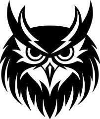 Obraz premium Owl - Minimalist and Flat Logo - Vector illustration