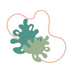 Decorative flower of flat set. The colorful pastel style enhances the abstract flower image, making it a delightful subject for contemplation. Vector illustration.