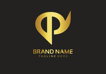 Minimal logo design vector template. Gold colour. Editable vectors. Icon symbol vector EPS 10.