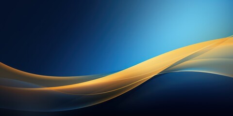 Luxury golden line wave with glitter light, and overlapping circles design on dark blue background