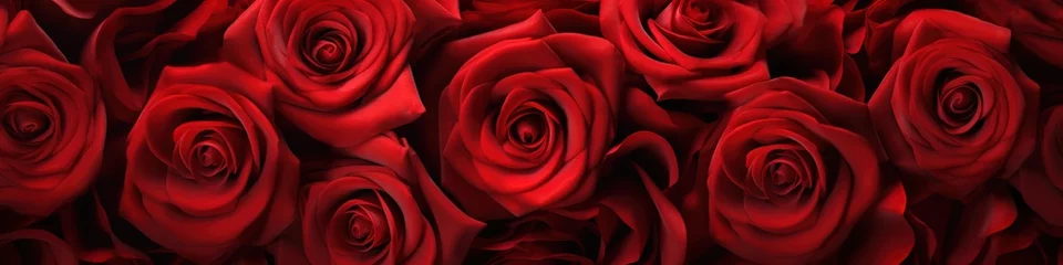 Fotobehang Red roses as a background or banner © Khaligo