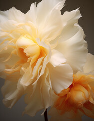 Wallpaper with flower bud of peony. Close up background. Generative AI	