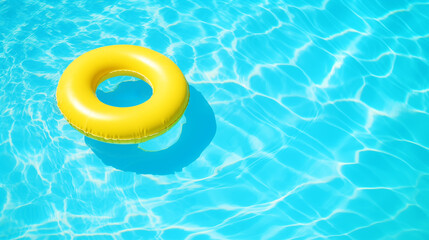 pool ring float in blue water