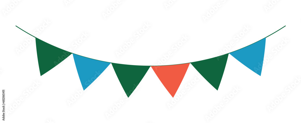 Poster christmas element of set in flat cartoon design. this is a charming and colorful image of a christma