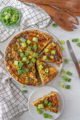 Quiche savory pie food on plate