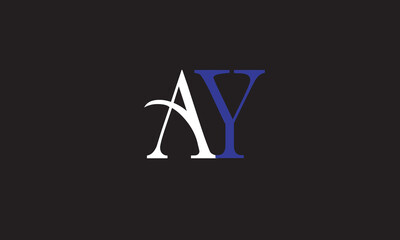 Fototapeta na wymiar AY YA , A ,Y, Abstract Letters Logo Monogram 