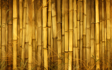 Bamboo background texture, bamboo green leaves