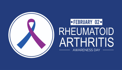 Vector illustration on the theme of Rheumatoid Arthritis Awareness Day observed each year during February.banner, Holiday, poster, card and background design.