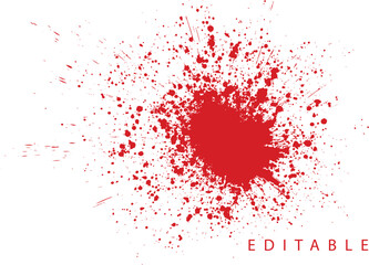 Ink red blood splatter background