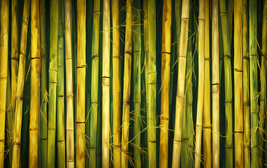 Bamboo background texture, bamboo green leaves