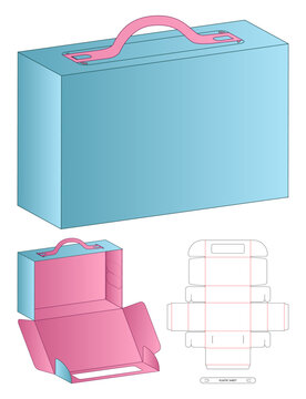 Box packaging die cut template design. 3d mock-up