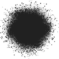 Obraz premium Black Paint Splatter. Isolated on White Background and Transparent PNG.