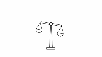 Justice line on a white color background.