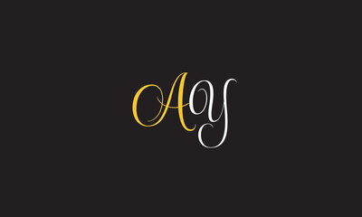 AY YA , A ,Y, Abstract Letters Logo Monogram	