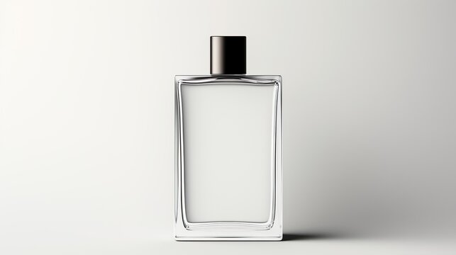 Maqueta de botella de un perfume. Generado por IA.