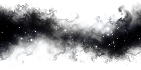 Foto op Canvas cosmic black smoke mist space transparent texture © mr_marcom