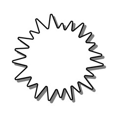 シンプルな丸いギザギザの吹き出し