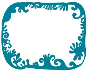 Cornice floreale decorativa botanica. Sfondo bianco ornamento  © Kateryna Kovarzh