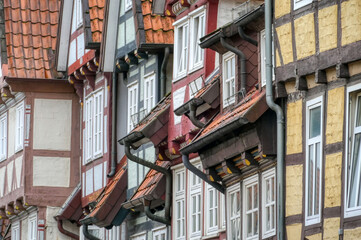Historische Fachwerkhäuser und Dächer in Celle