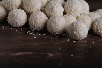 candy, photo, white, food, round, background, closeup, dessert, sweet, coconut, snack, tasty, homemade, gourmet, isolated