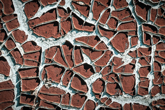 Texture of old cracked paint, grunge background.