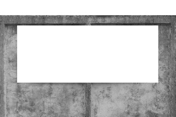 White blank space text design mock up banner empty on concrete wall cement background