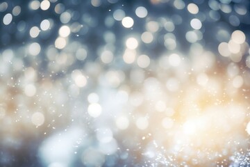 silver golden bluish glow particle abstract bokeh background