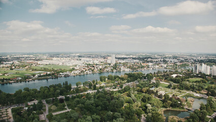 aerial view of the city