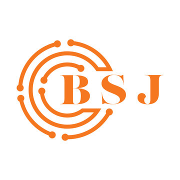 BSJ letter design. BSJ letter technology logo design on white background. BSJ Monogram logo design for entrepreneur and business