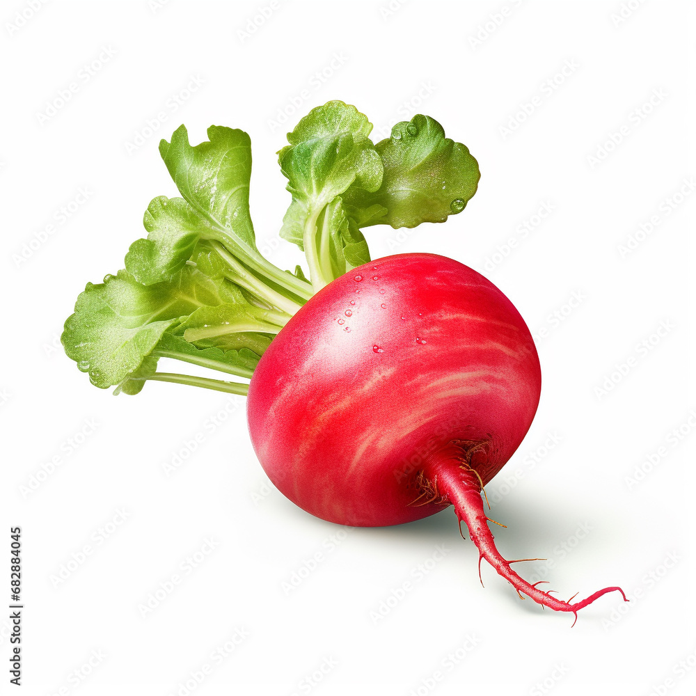 Wall mural radish isolated on white background - Wall murals