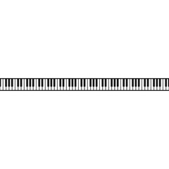 Long piano keyboard. Seamless repeating pattern. 