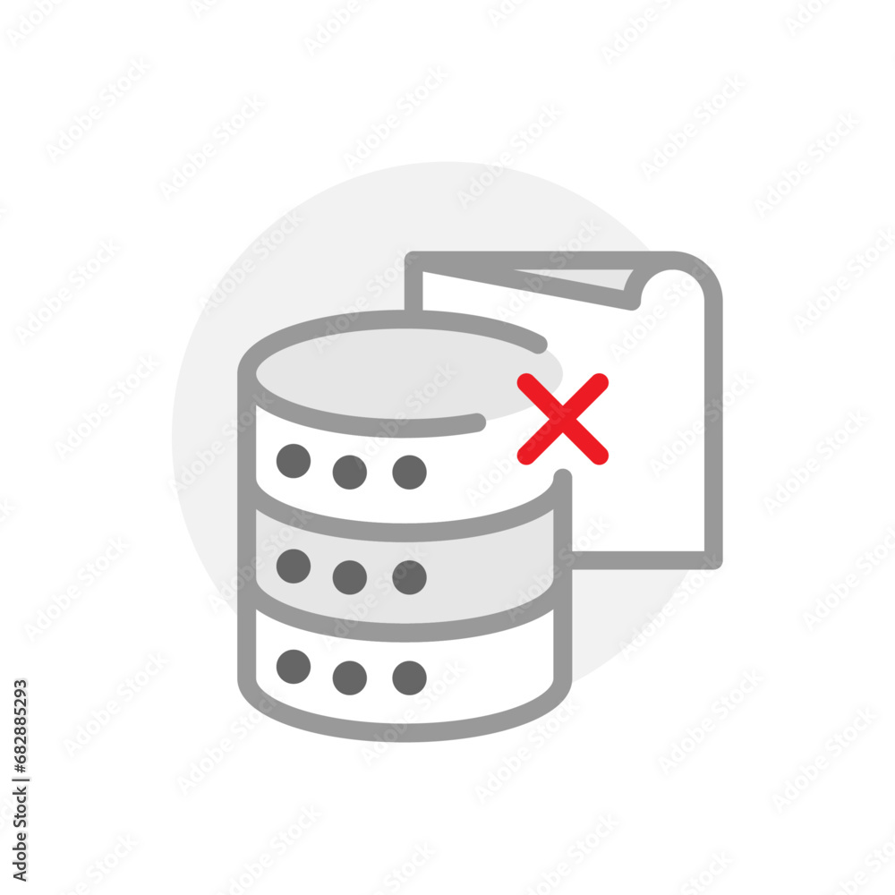Poster error page, failed to get data, not found on server concept illustration flat design vector. modern 