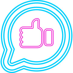 Neon Contact Us Icon